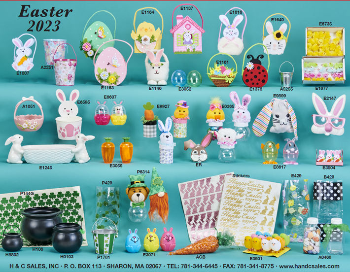 Easter novelties, packaging, supplies for confectionery