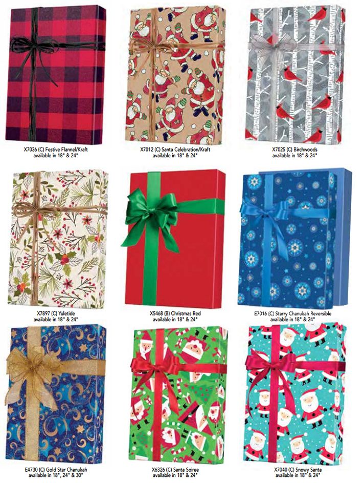 Complete line of high quality gift wrap from Shamrock Retail Packaging