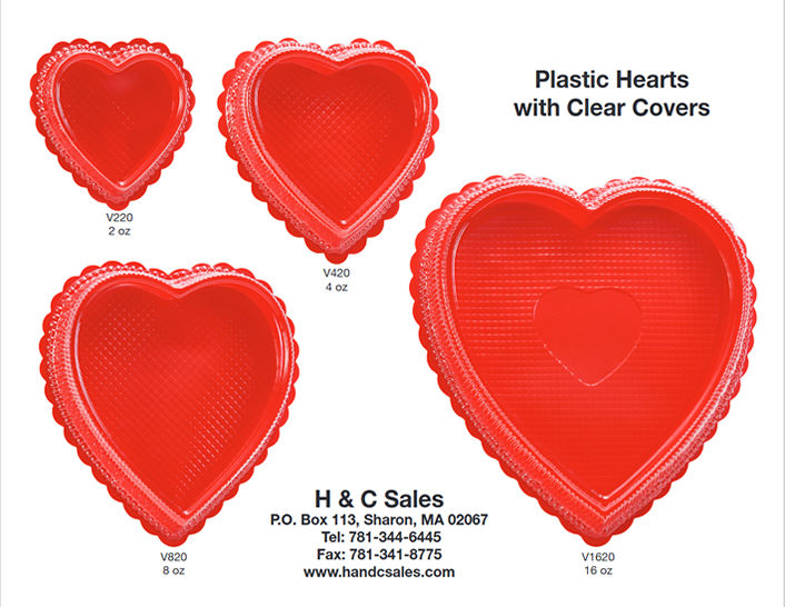 Valentine's Day confectionery packaging, novelties, paper goods, supplies